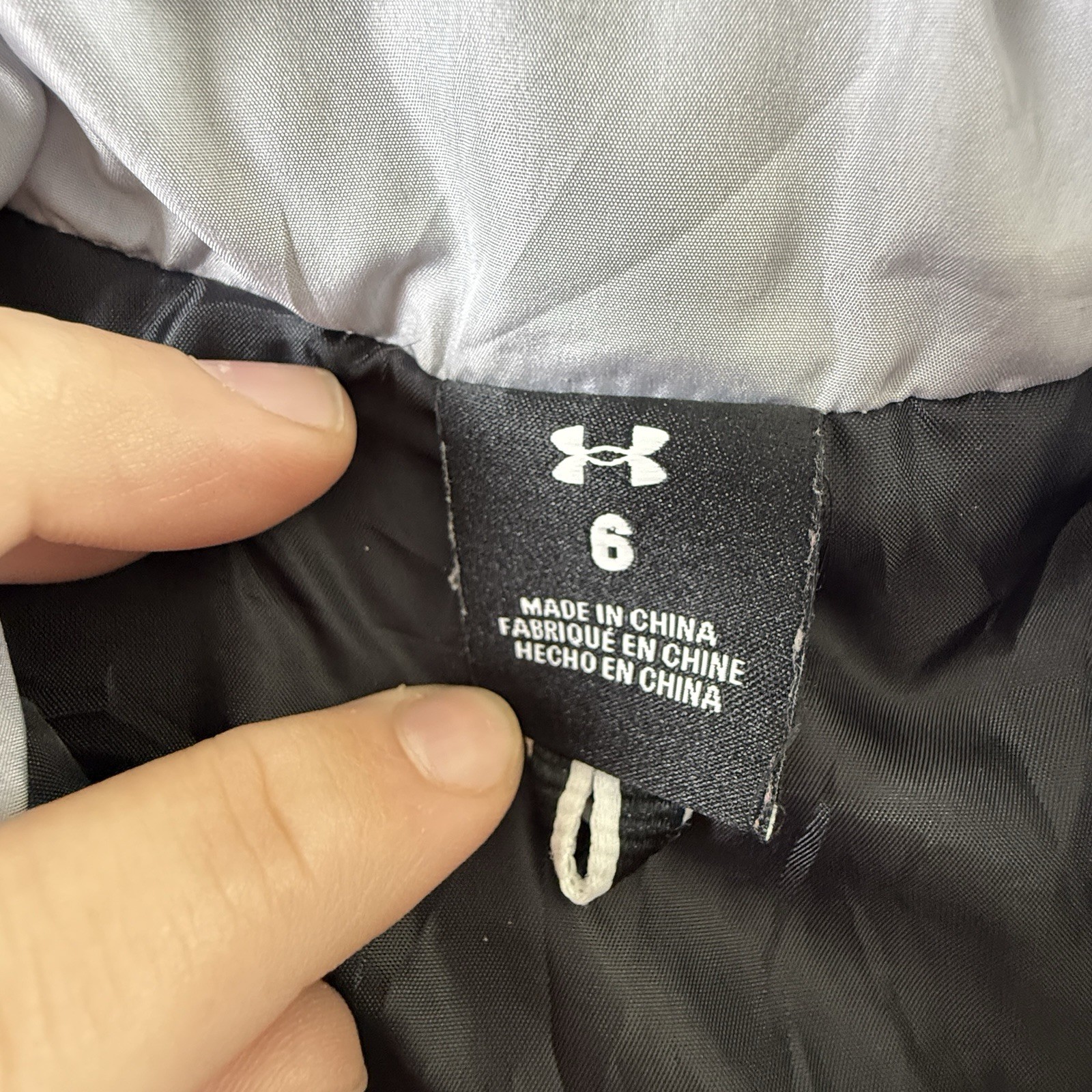Under Armour Gray Pronto Puffer Jacket Insulated Pockets Youth Jacket 6