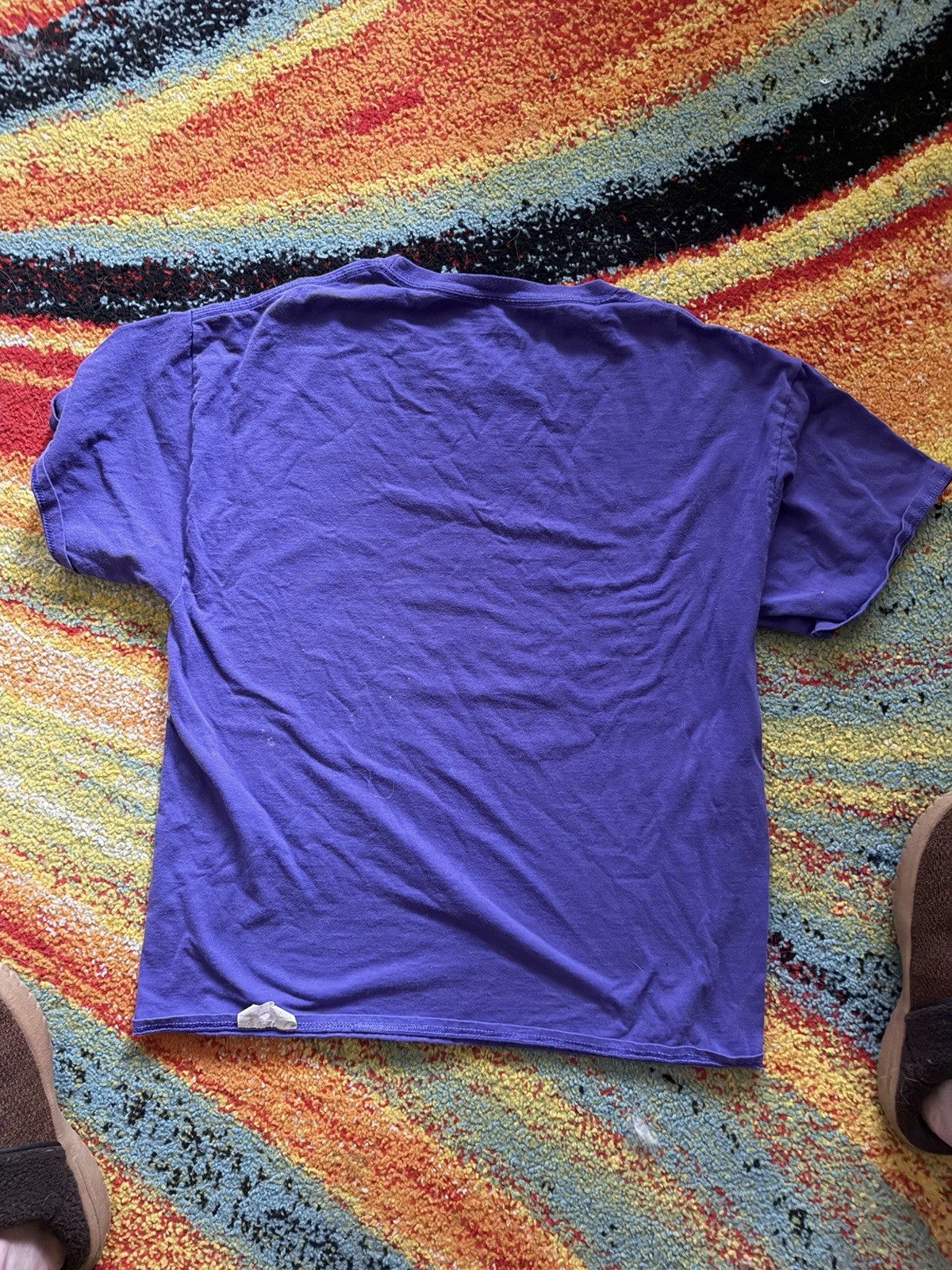 Champion Men’s Purple Crew Neck Short Sleeve Logo Cotton Knit T-Shirt L