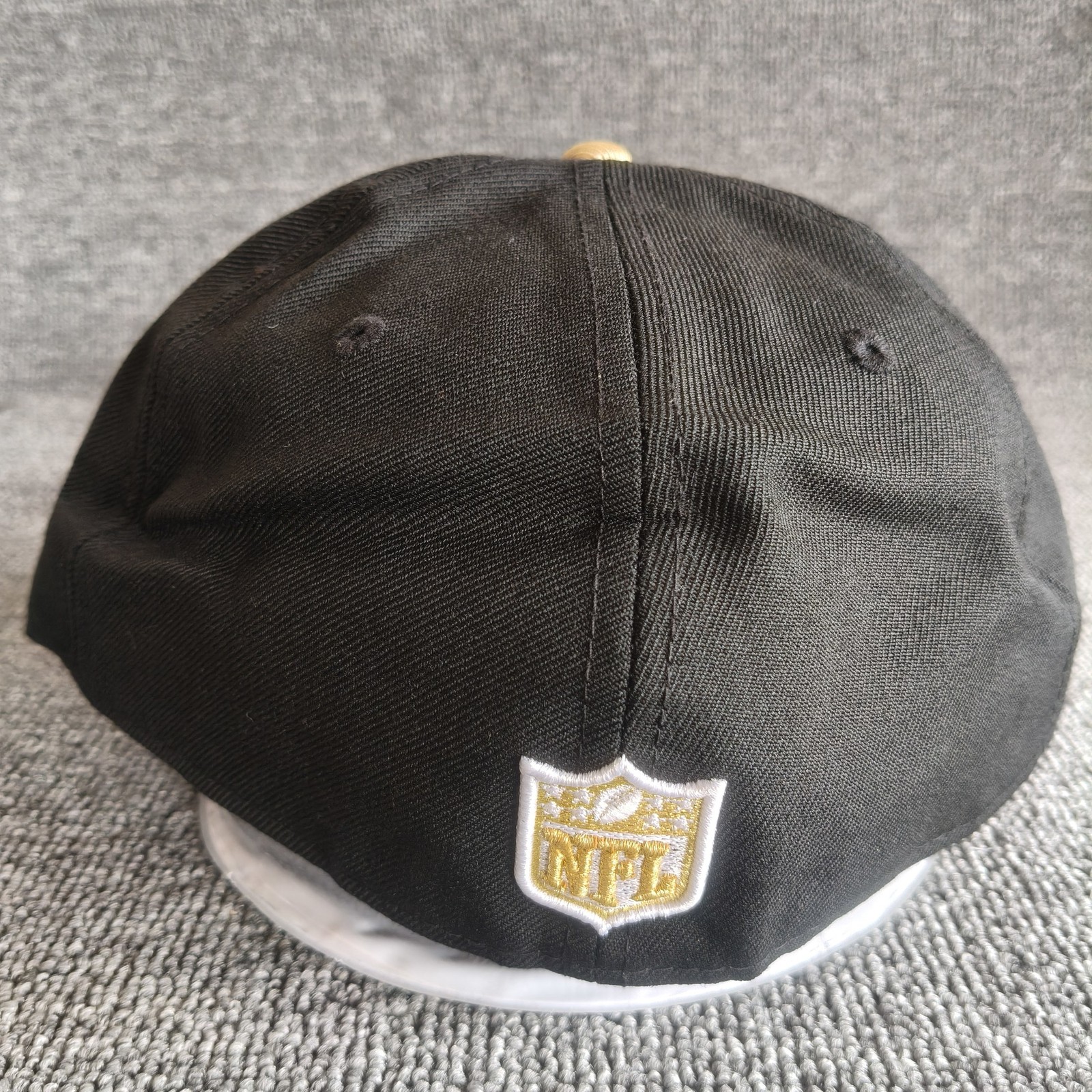 New Era Seattle Seahawks 59FIFTY Fitted Black Gold Hat Size 8