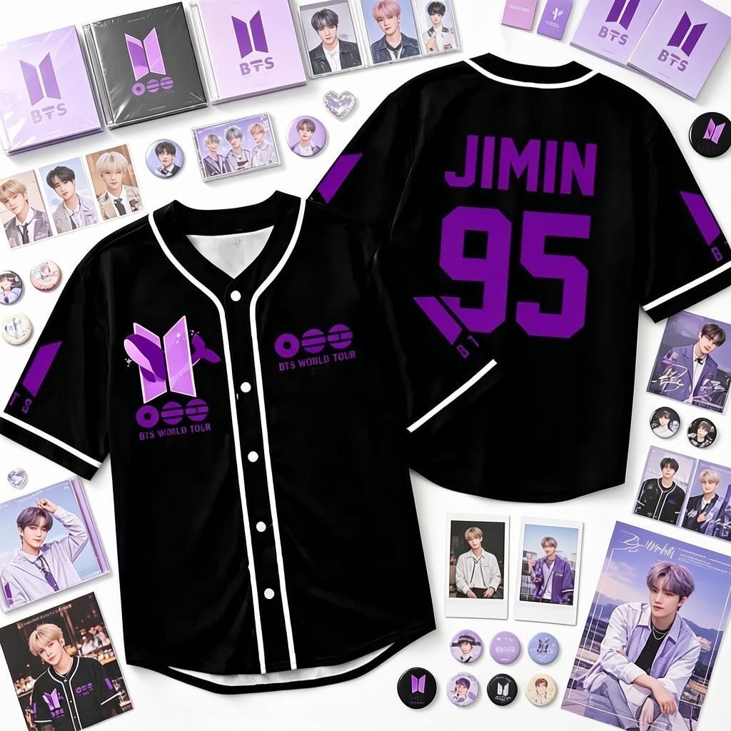 Custom Arirang Kpop Baseball Jersey World Tour 2026 Concert Merch Fan Outfit
