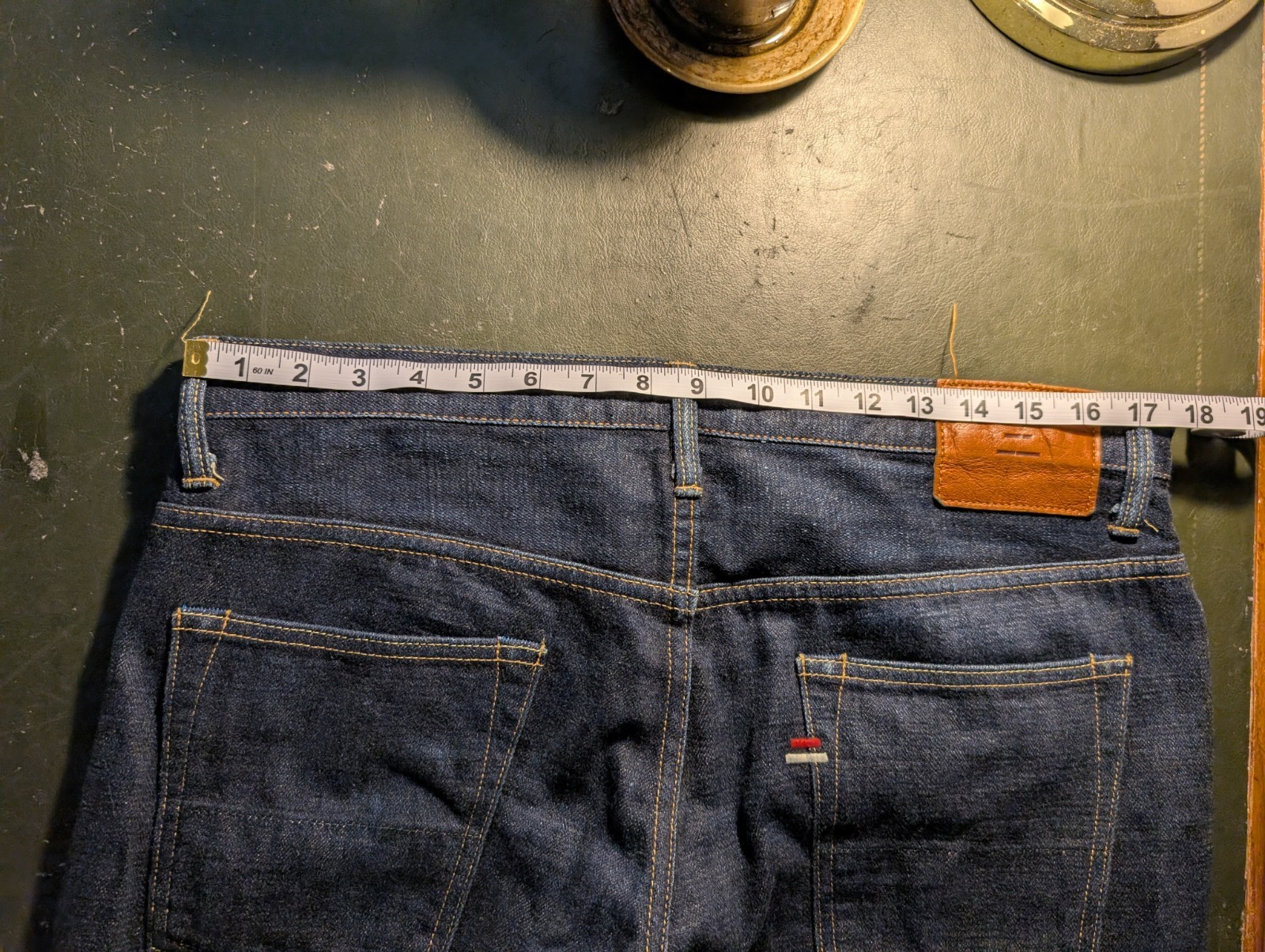 Tanuki Denim Selvedge Jeans – Slim fit, low rise, button fly.
