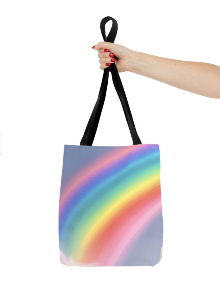 Tote Bag AOP Half Rainbow