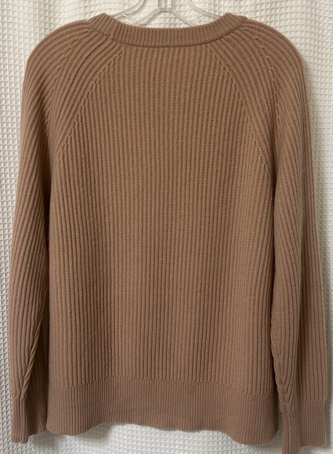 J Crew 100% Cashmere Sweater Womens S Blush Ribbed Crew Neck Pullover Soft