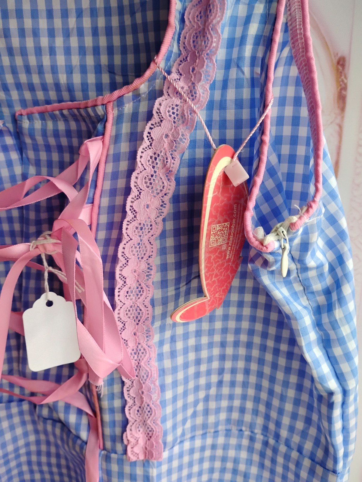 Sz 10/12. Germany,Waitress,Trachten,Oktoberfest,Dirndl Dress 1-pc,Blue,Pink