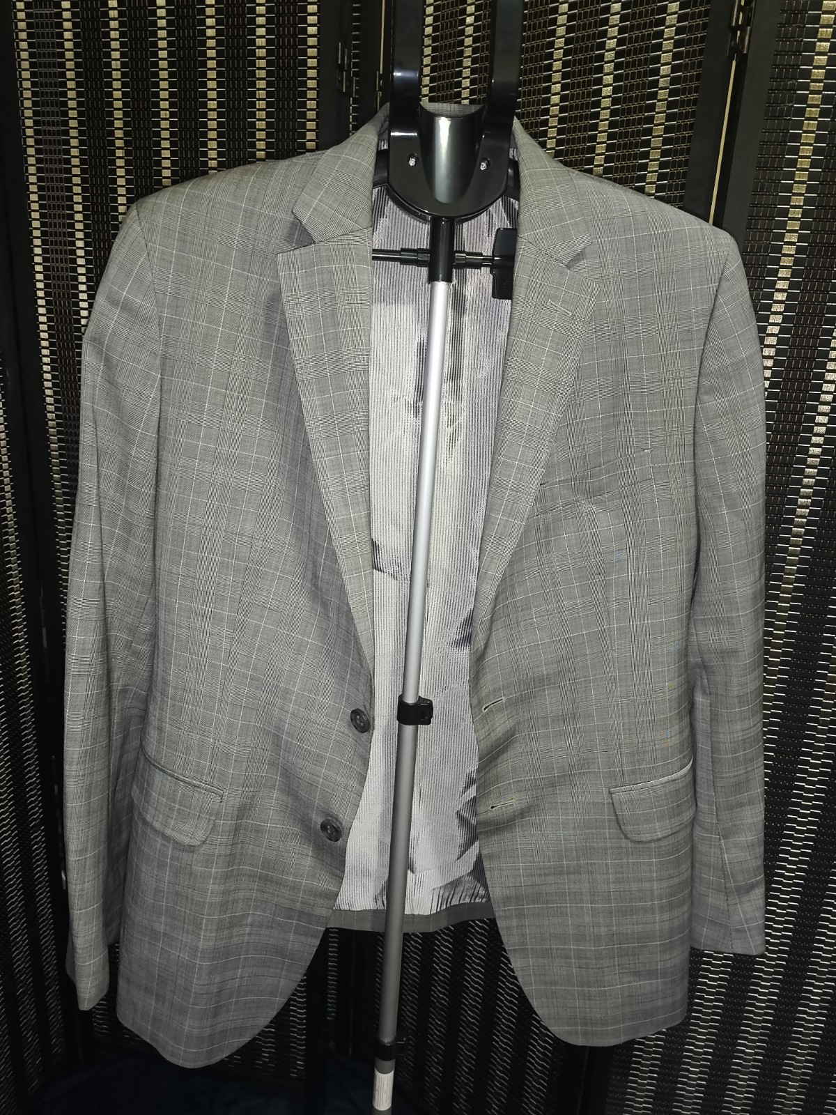 Banana Republic Men’s Tailored Fit Sport Coat Size L Beige Linen Plaid