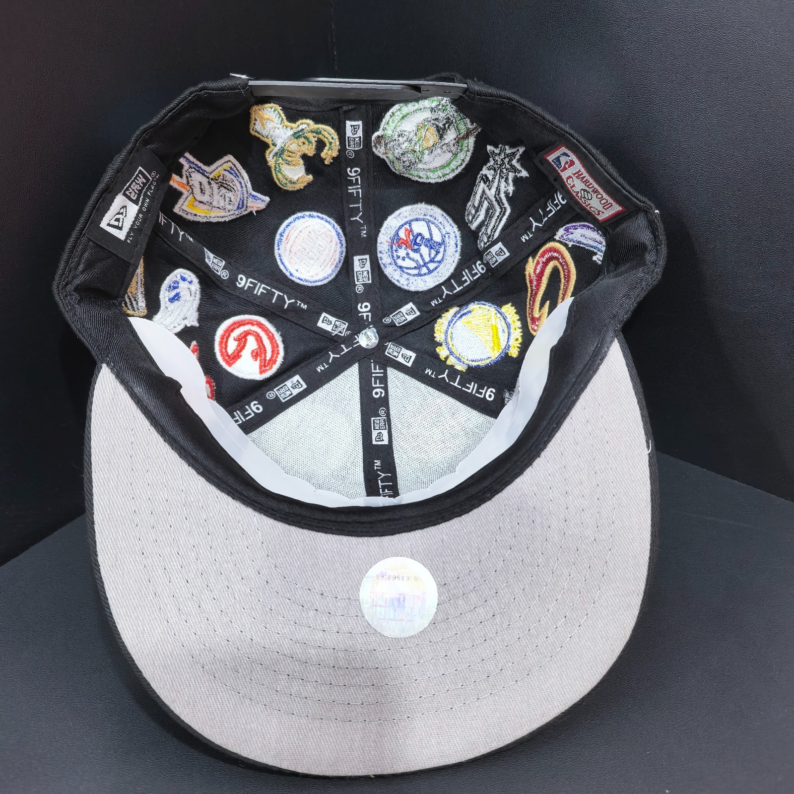 NEW ERA All-Star All-Over Logo Black Flat-Brim Cap Adjustable