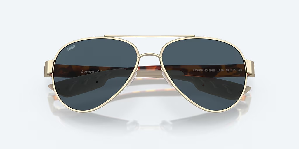 Costa Del Mar Sunglasses Loreto Rose Gold / Gray POLARIZED Plastic 580P Lens