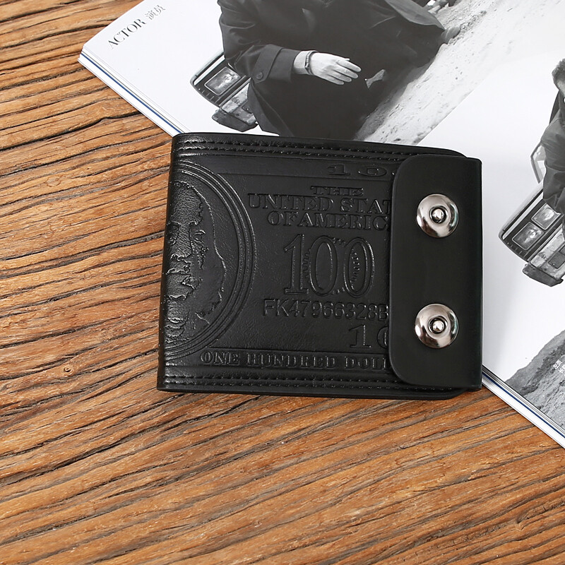 Men’s Novelty US 100 Dollar Wallet PU Leather Card Holder Bill Money Billfold US