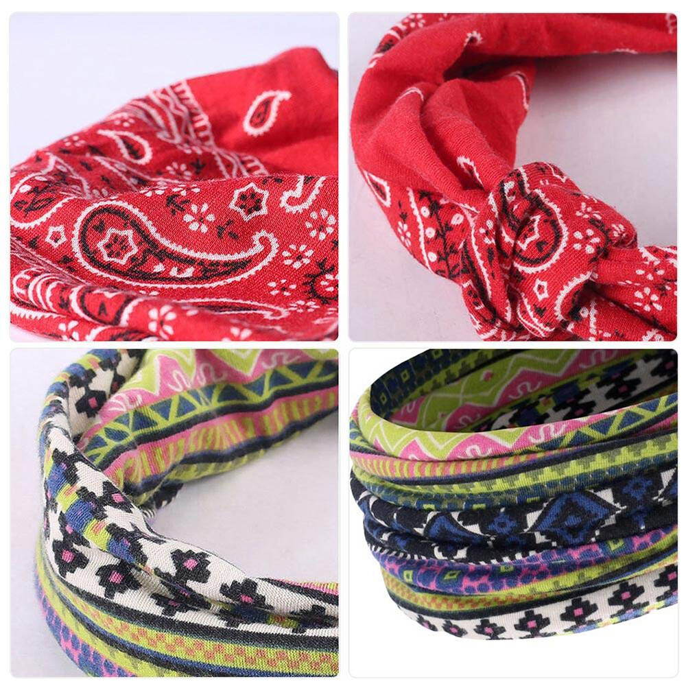 Women/Men Yoga Sports Wide Headband Elastic Boho Hair Band Head Wrap Wristband