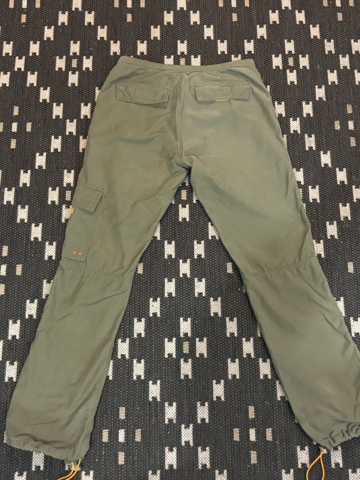 Vintage 90s Y2K Abercrombie & Fitch Military Cargo Pants Herringbone Olive Green