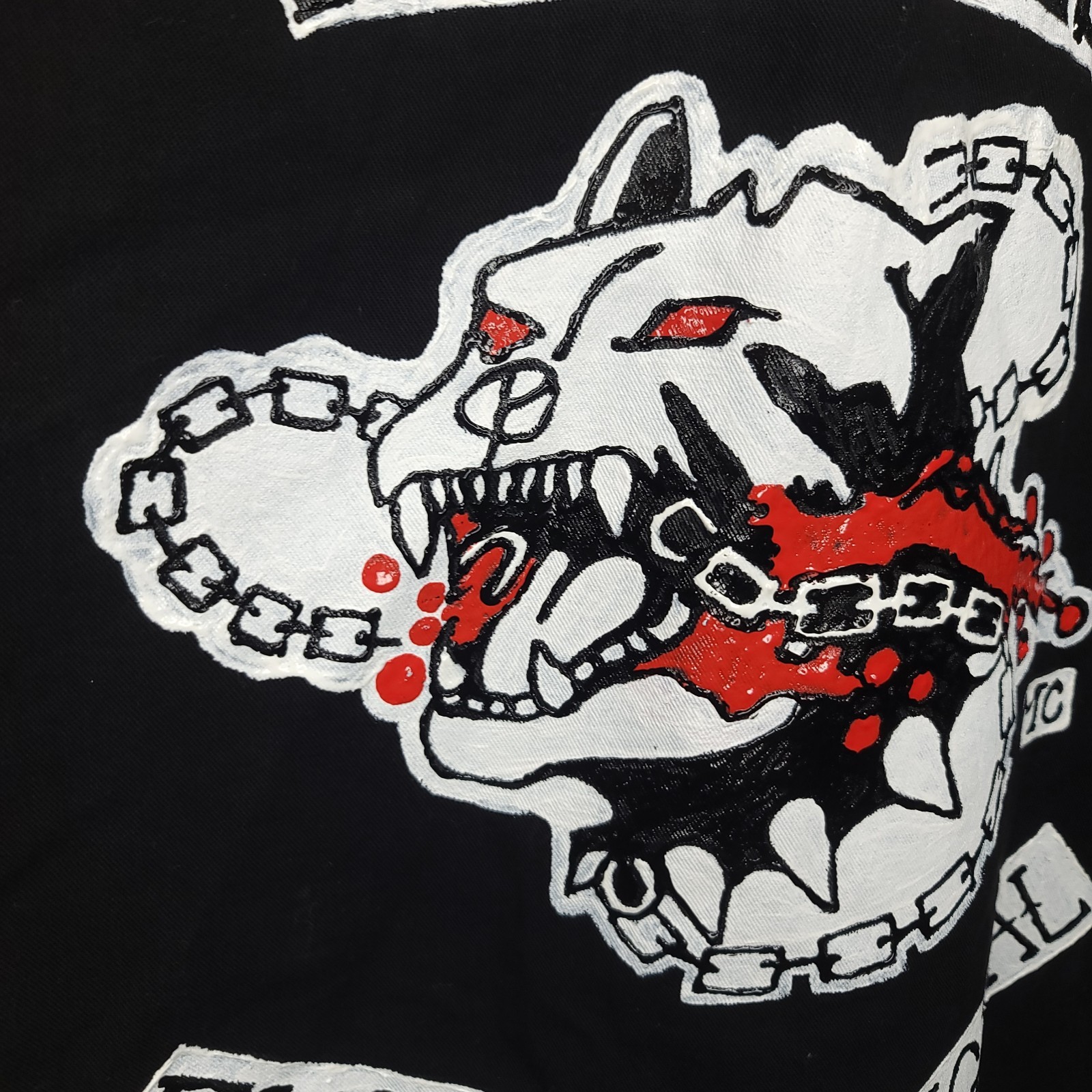 Rare Hand Painted Mongrels MC Farewell Original Wrangler Biker Vest Size M
