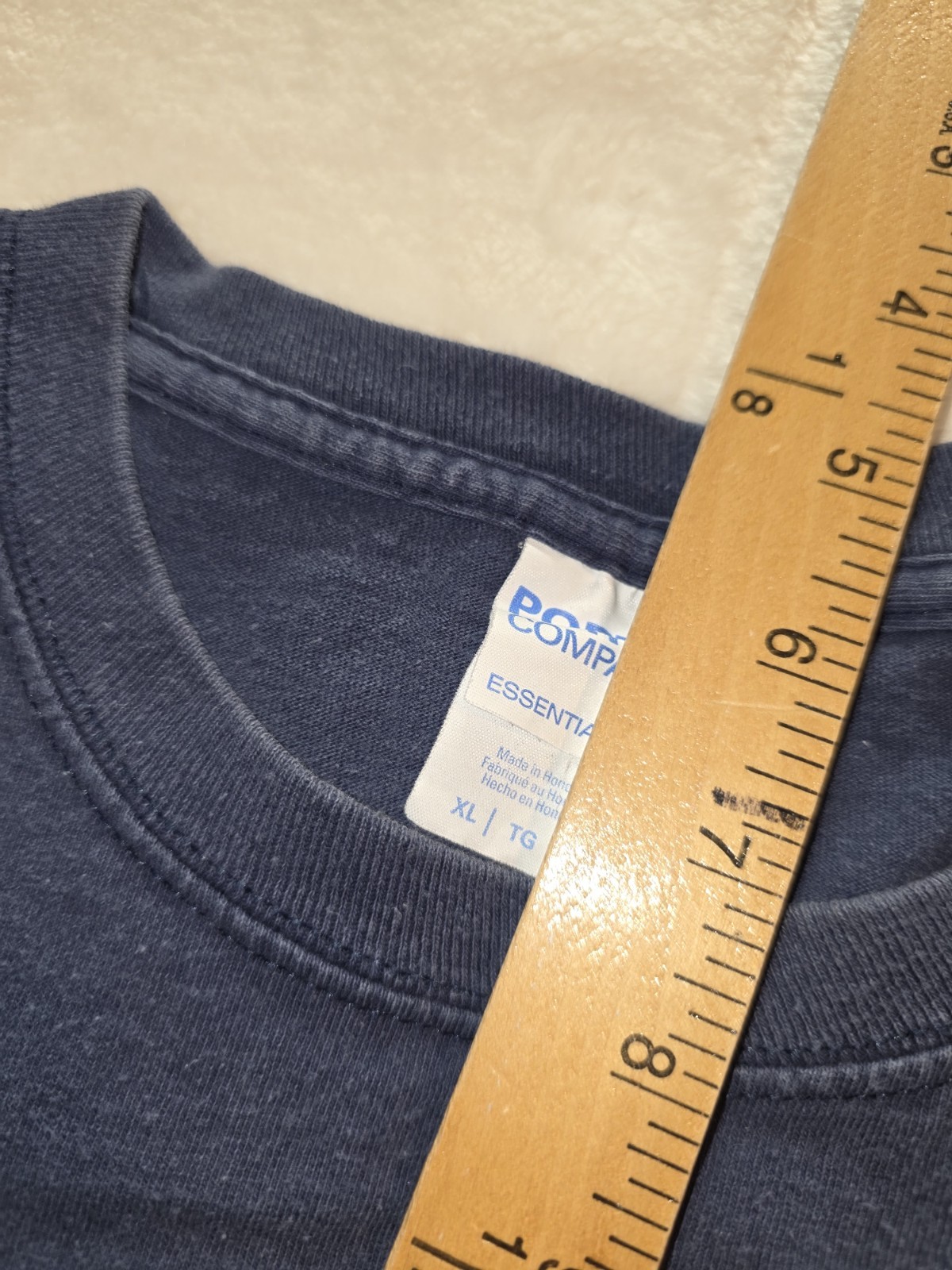 Vintage Pepperidge Farm Embroidered Pocket T-shirt Faded Navy Blue XL
