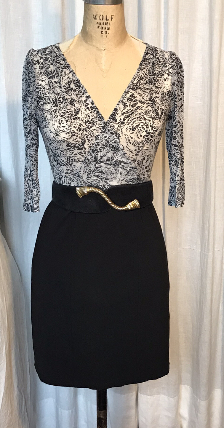 Express Womens Mesh Top Solid Skirt Dress Sz M pre-owned