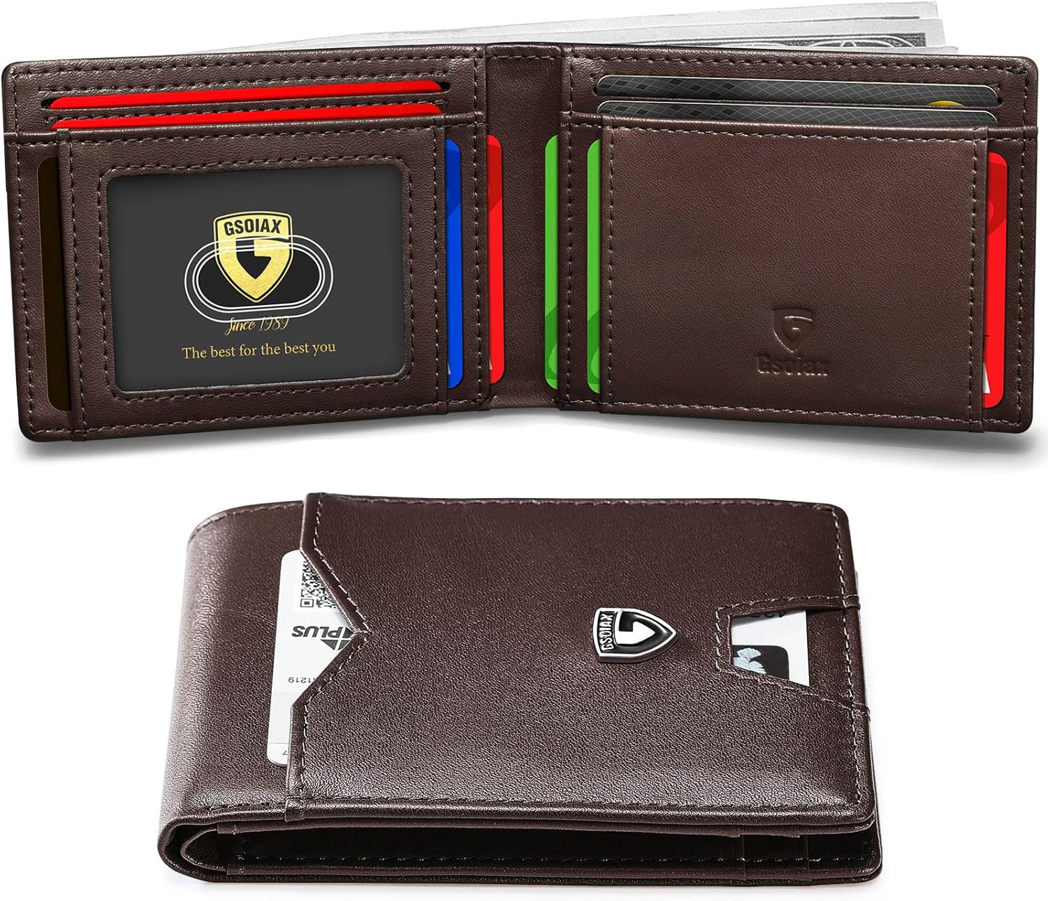 Slim Wallet for Men Credit Card Men’S Money Clips Holder Novelty Wallets with Gi