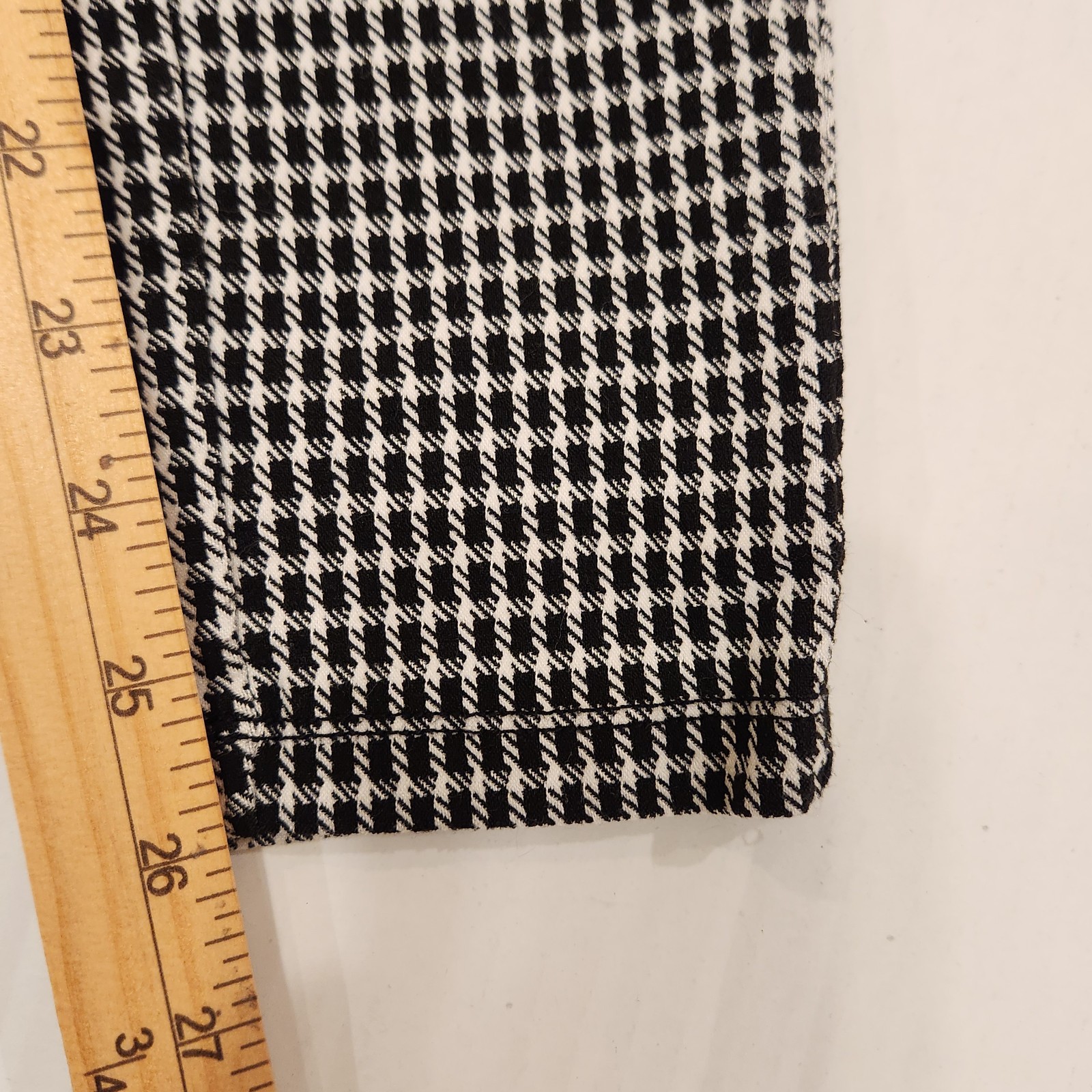 Chocolate USA Pants Women’s Large Black Checkered Stretch Ankle