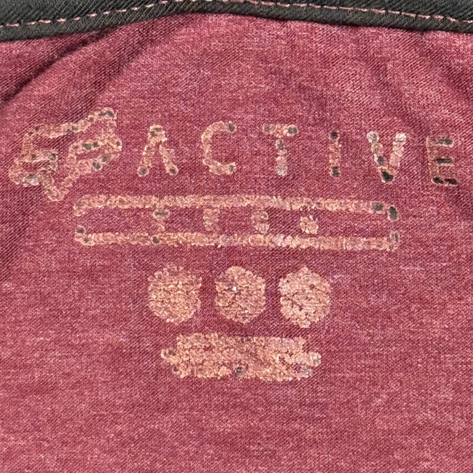Fox Racing Active Tech Mens T-Shirt Maroon Burgundy Orange Logo Graphic Large