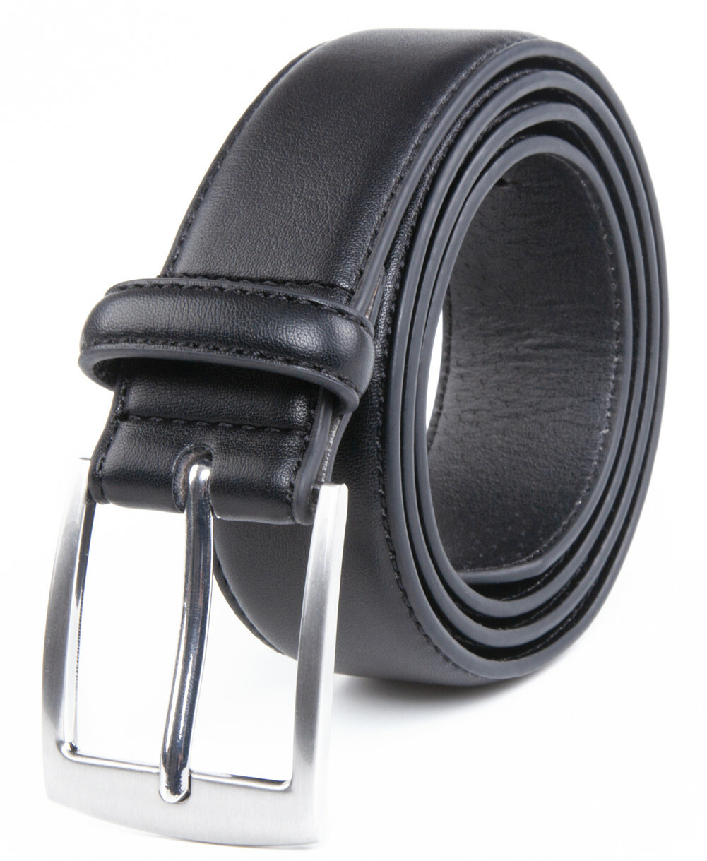 Men’s Dress Belt Black Leather Belts for Jeans