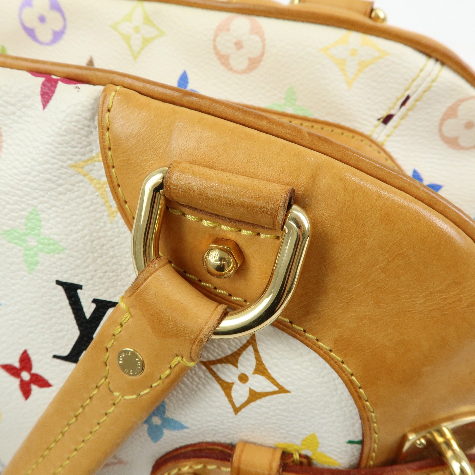 Louis Vuitton Monogram Multicolor Claudia Hand Bag Blanc M40193 Auth Used F/S