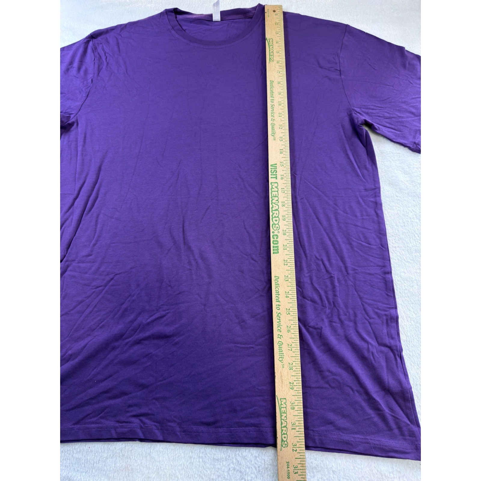 Royal Avalon Mens XL Purple Bamboo Blend Short Sleeve Crew Neck T-Shirt