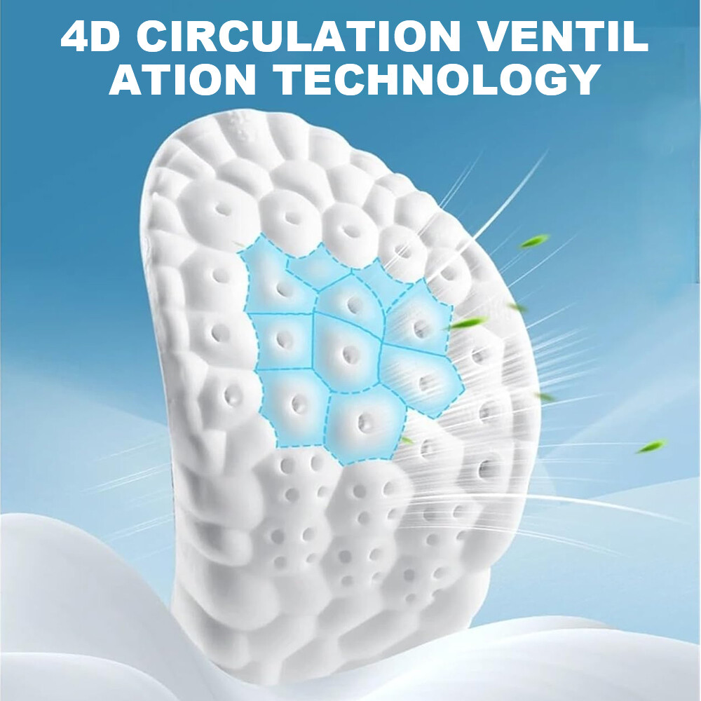 3Pairs Cushioning Insoles Memory Foam Work Sports Soft Insoles – Size Large 7-14