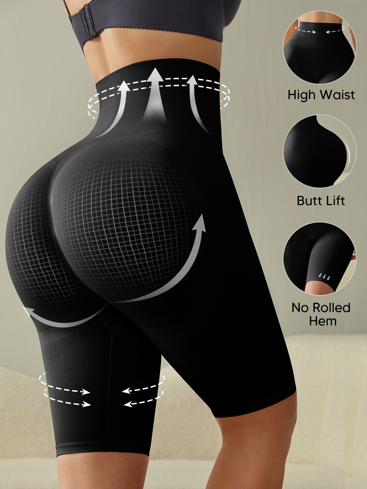 Fajas Women’s High Waist Shapewear Short Tummy Control Body Shaper Girdle Pants