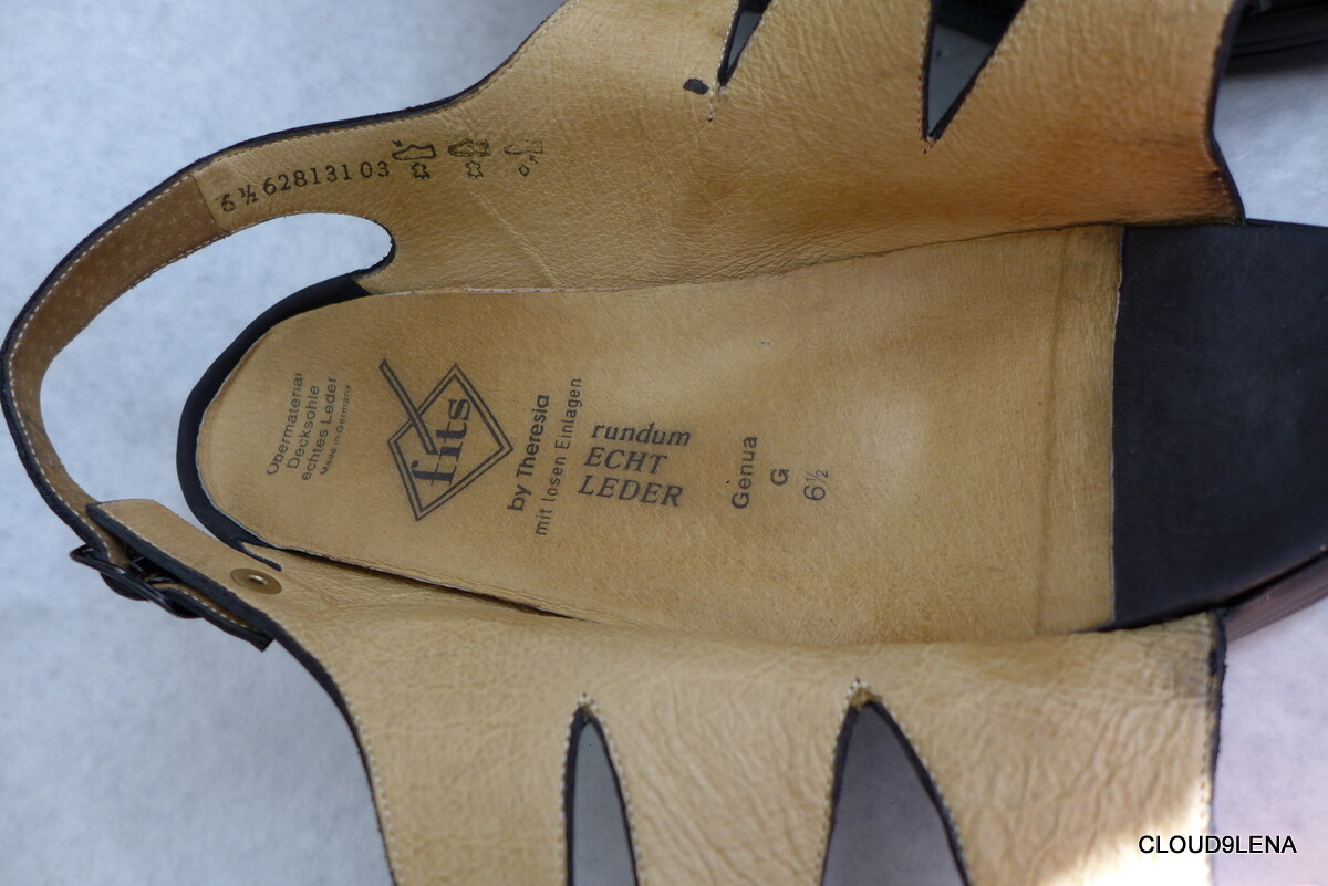 FITS by THERESIA (Made GERMANY) Comfort Slingback Sandals Shoes UK 6.5 /( 8.5-9)