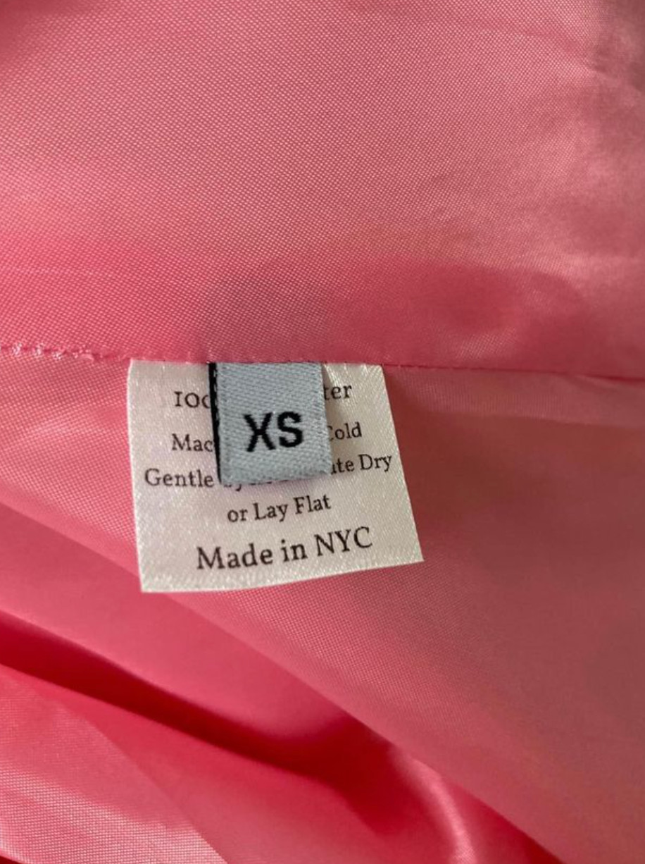 Linger Ln NYC Rose Brocade Coat House Coat pink Blush XS