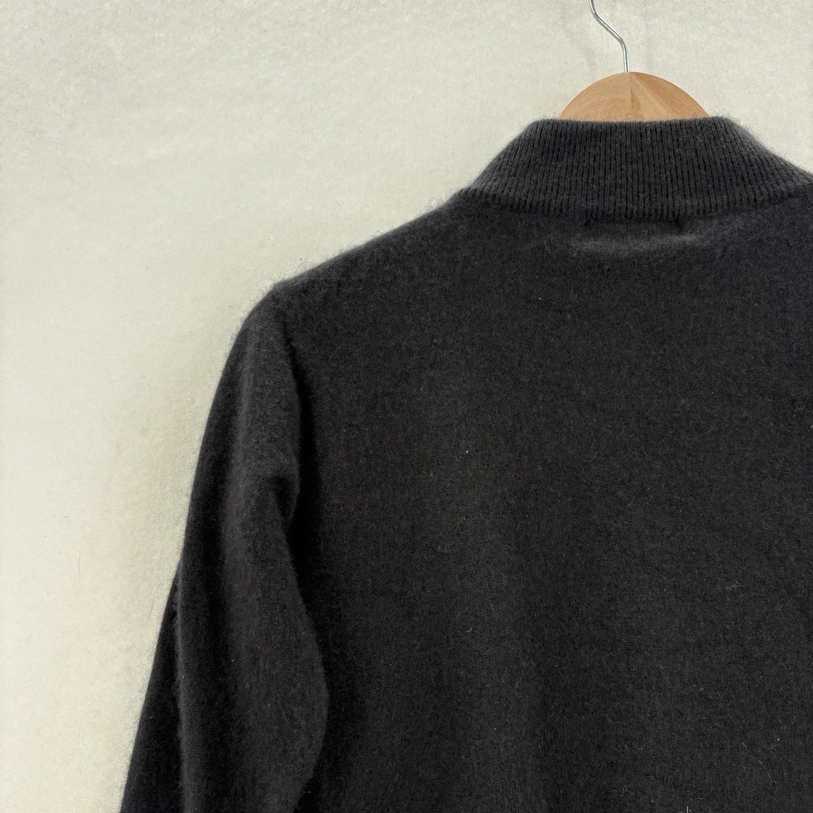 Vintage Images Sweater Womens Small Black 100% Cashmere Mock Neck Knit Pullover