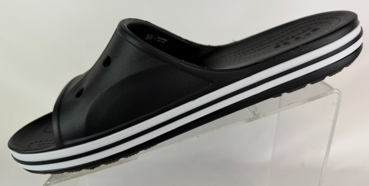 Crocs Bayaband Slide Sandals Black/White 205392-066 Men’s Size 11