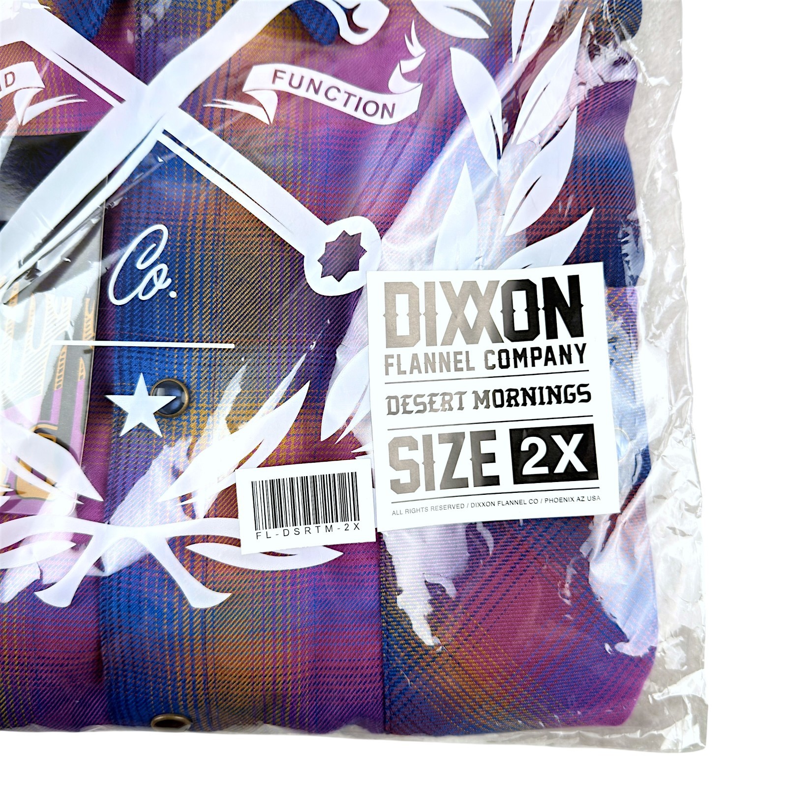 Dixxon Flannel “Desert Mornings” Men’s 2XL XXL Plaid Snap Button Shirt SOLD OUT
