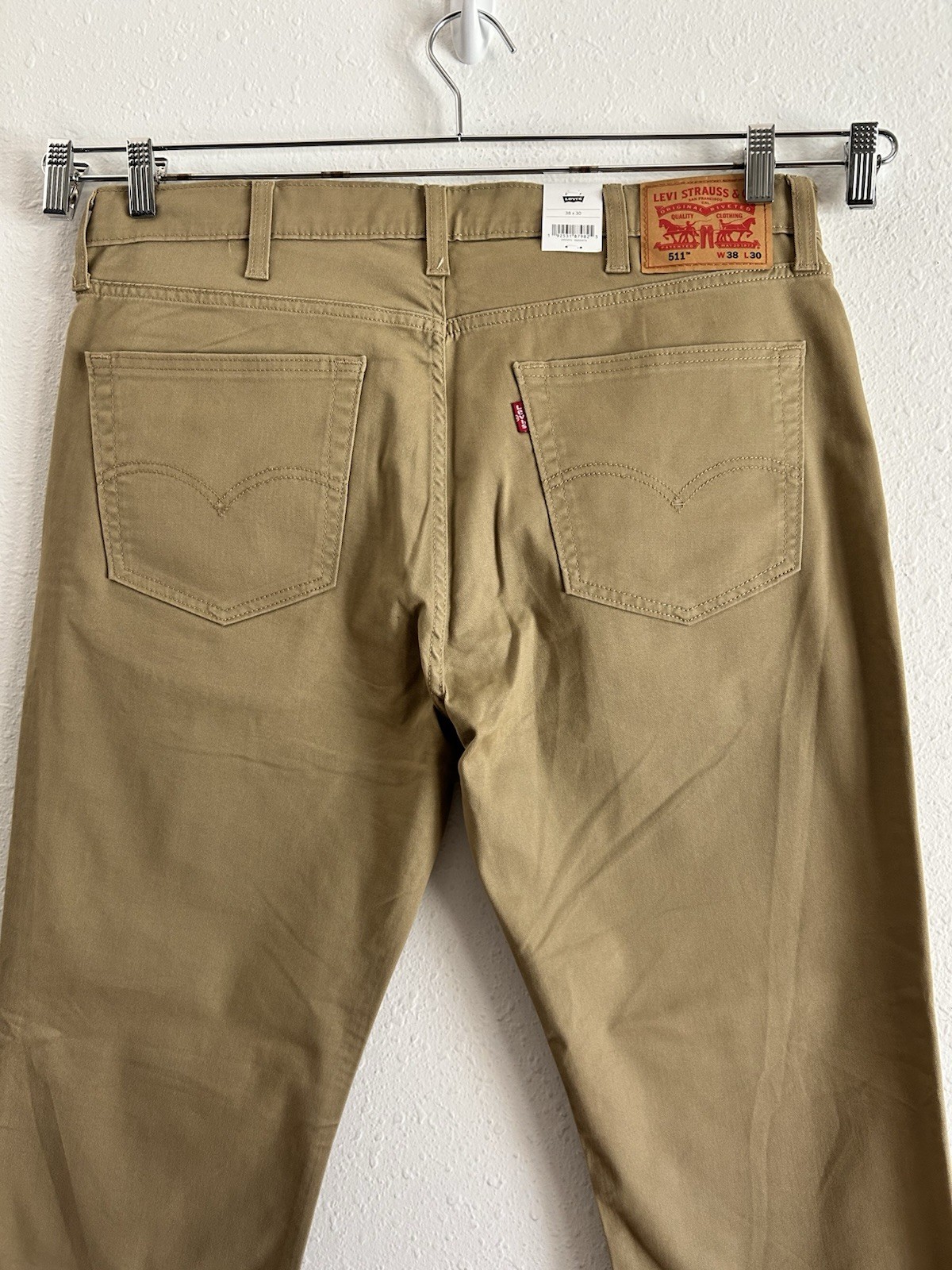 Levi’s 511 Slim Jeans Men’s Size 38×30 Beige Stretch Brushed Cotton All Seasons