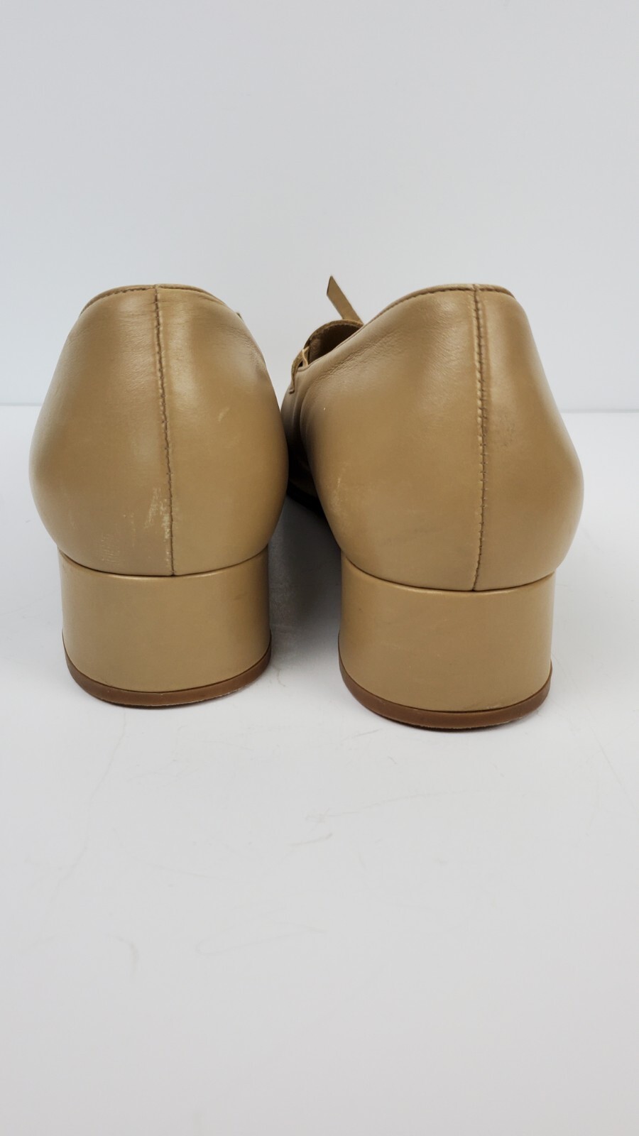 THERESIA M. Graham tan leather shoe Loafer heel 7.5 (9.5 US) Made in Germany