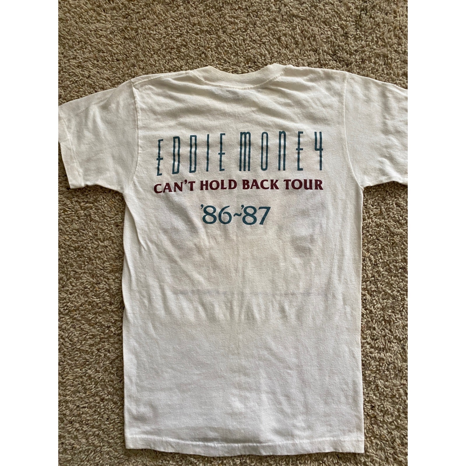 Vintage 1986 Eddie Money Cant Hold Back Tour Shirt Mens M Ched Single Stitch
