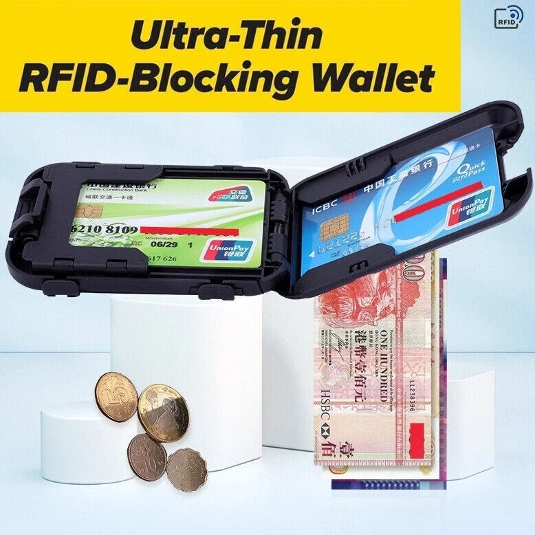 Slim Mint Wallet Ultra-Thin RFID-Blocking, AS-SEEN-ON-TV, ID Theft Protection