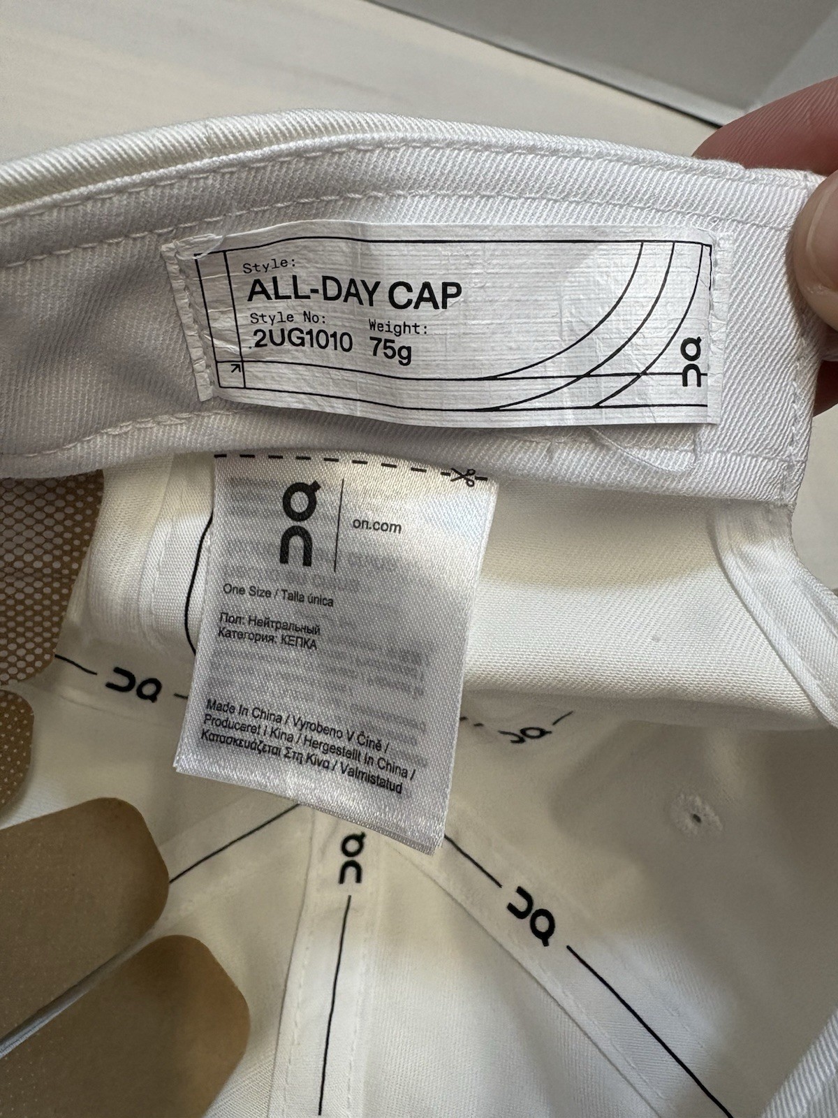 NEW On Cloud Running All-Day Cap Hat Ivory White One Size Organic Cotton NWT