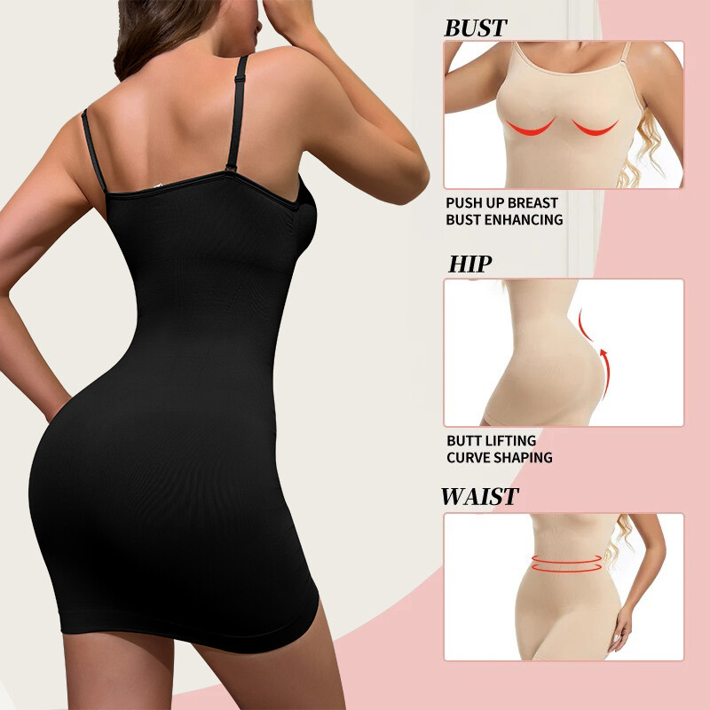 Women Shapewear Bodysuits Belly Control Seamless Slimming Full Slip Body Shaper