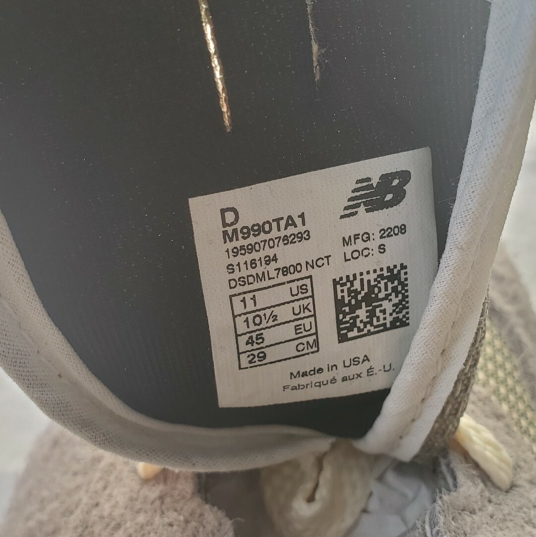 Size 11- New Balance 990v1 / Teddy Santis / Marblehead/ M990TA1/ DS in hand