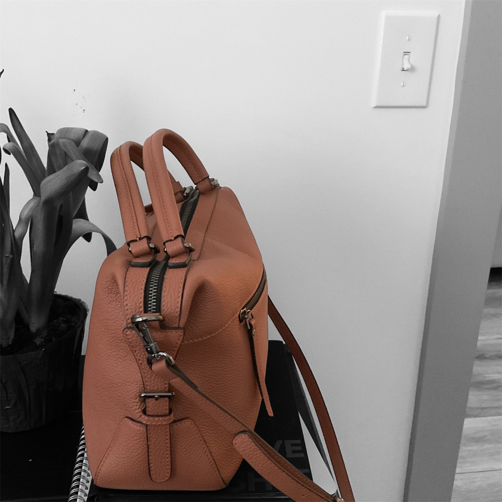 ZOOLER Boston Genuine leather Soft touch crossbody Bag 11.7″*4.8″* 8.5″ in(L*W*H