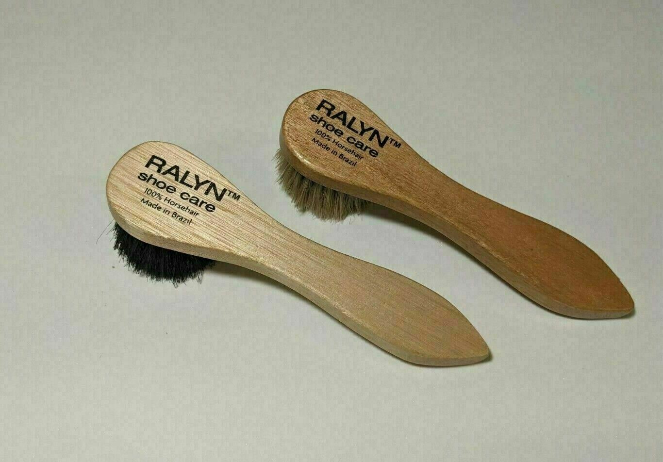Shoe Shine Applicator Brush Dauber 100% Horsehair Wood Handle Small Size 6″