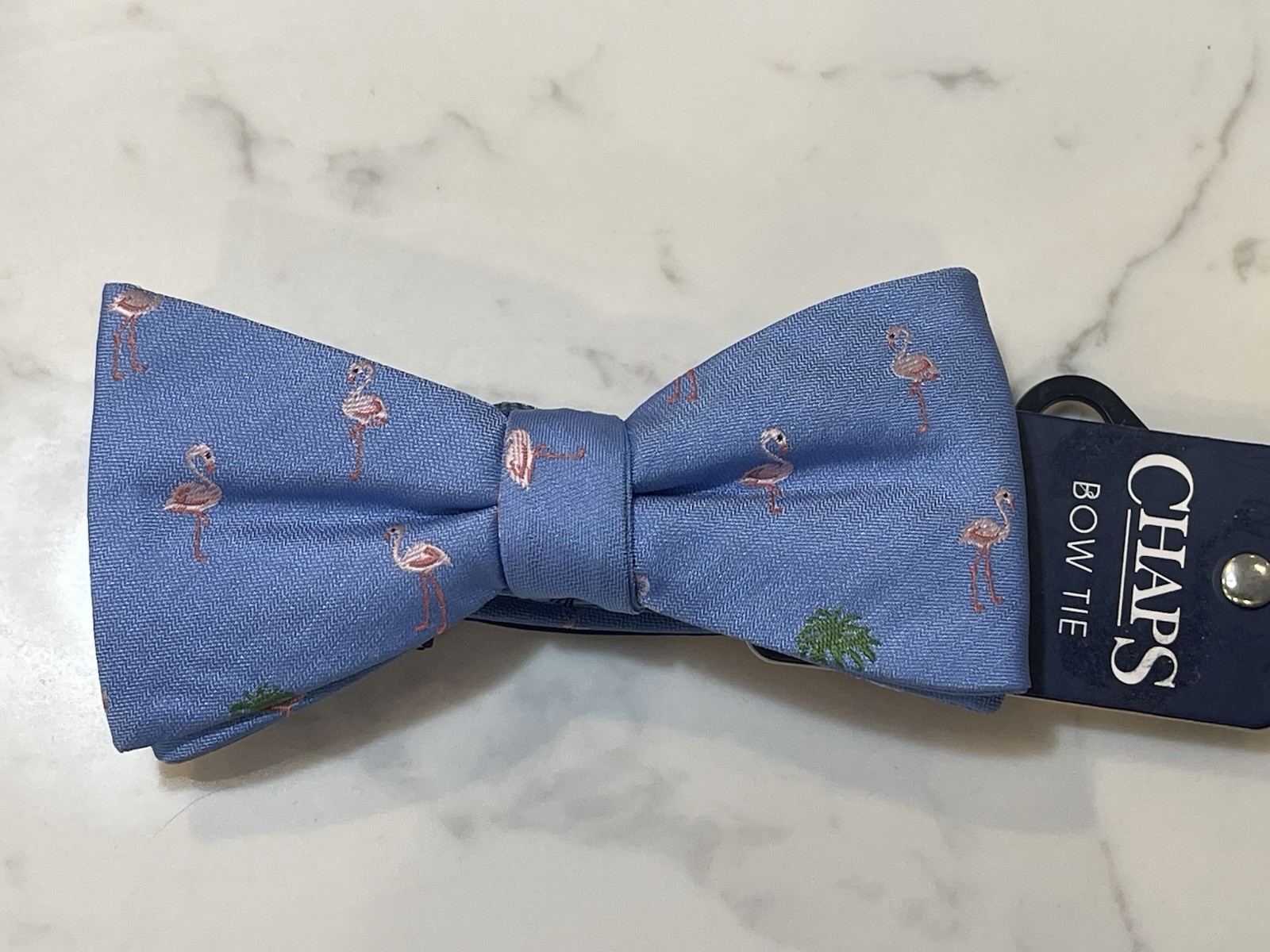 NWT CHAPS by Ralph Lauren PreTied Bowtie Blue Pink Gilbert Flamingo $38.00