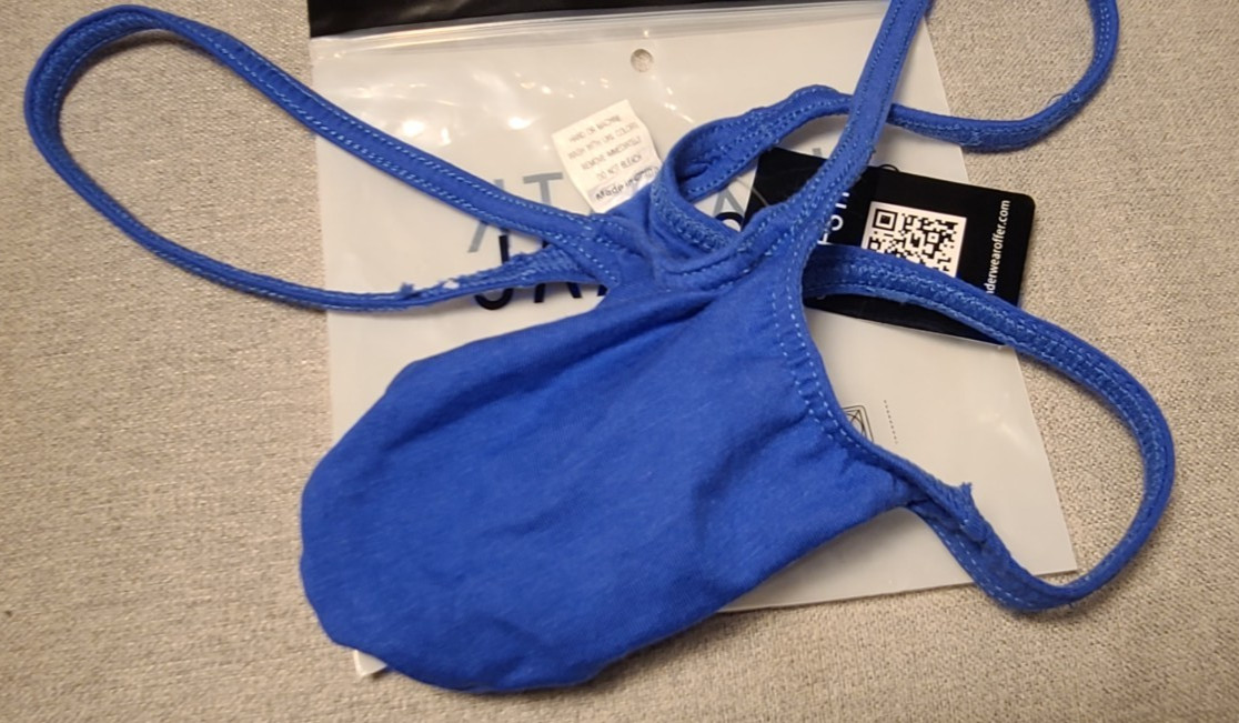 JAKFSTK COTTON MICRO THONG GRAPE SMUGGLERS-BLUE (M 28-34)