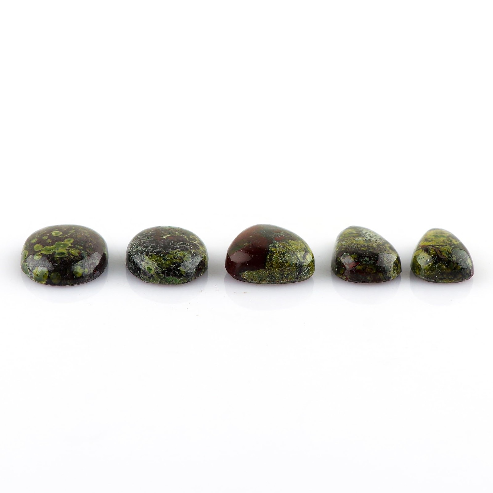 Wholesale 5pcs Natural Dragon Blood Jasper Loose Gemstone Bulk Cabochons Jewe…