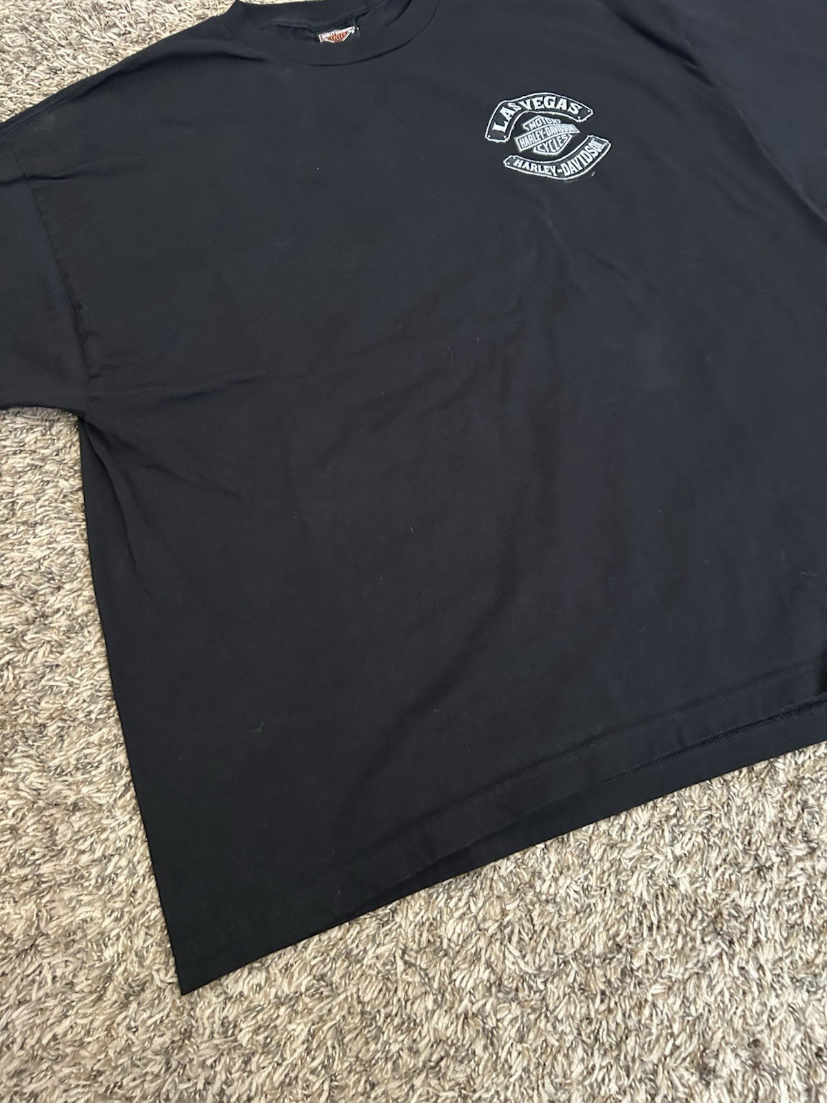 Harley Davidson T-Shirt Size 3XL Las Vegas Biker Skull Roses Raiders
