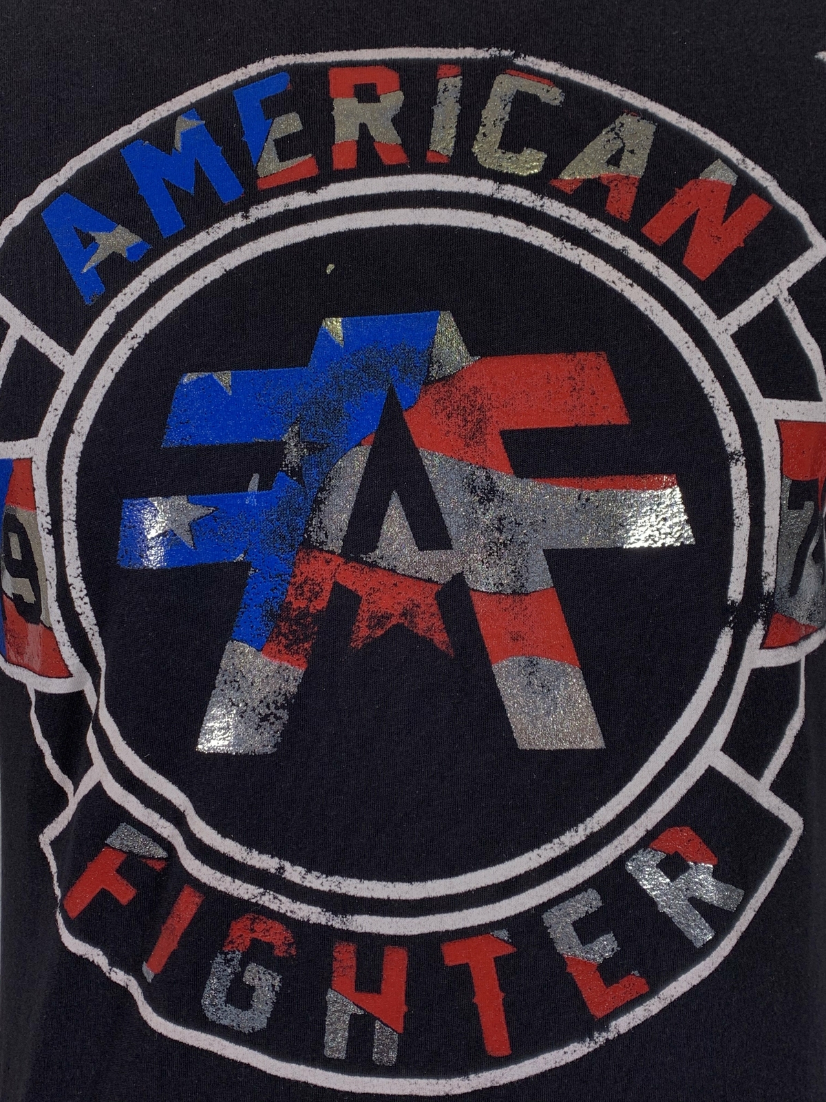 AMERICAN FIGHTER Men’s T-Shirt SILVER LAKE PATRIOT Athletic Biker MMA S-4XL