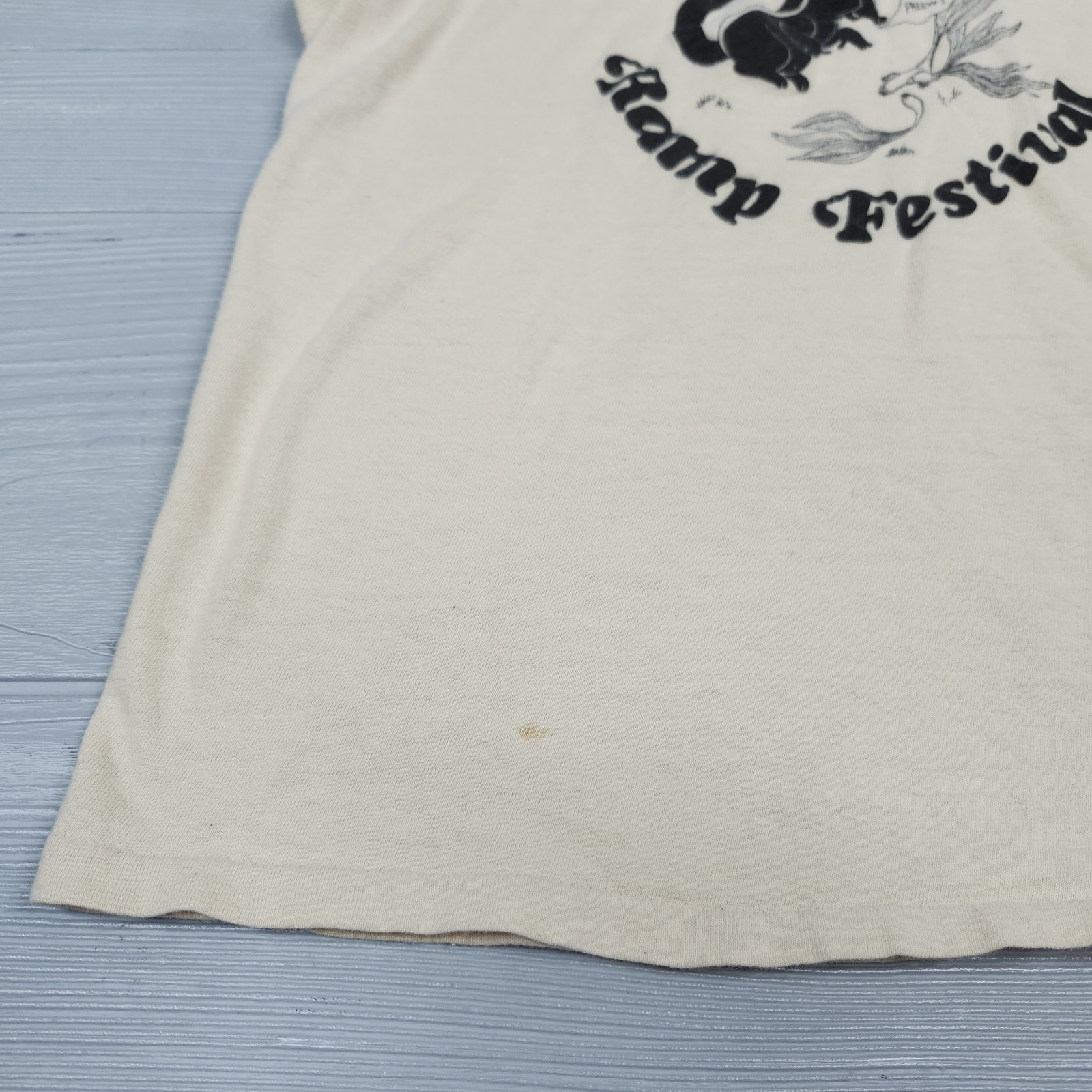 Vintage 70s 80s Hanes Whitetop Mountain Ramp Festival Skunk Tshirt Womens L