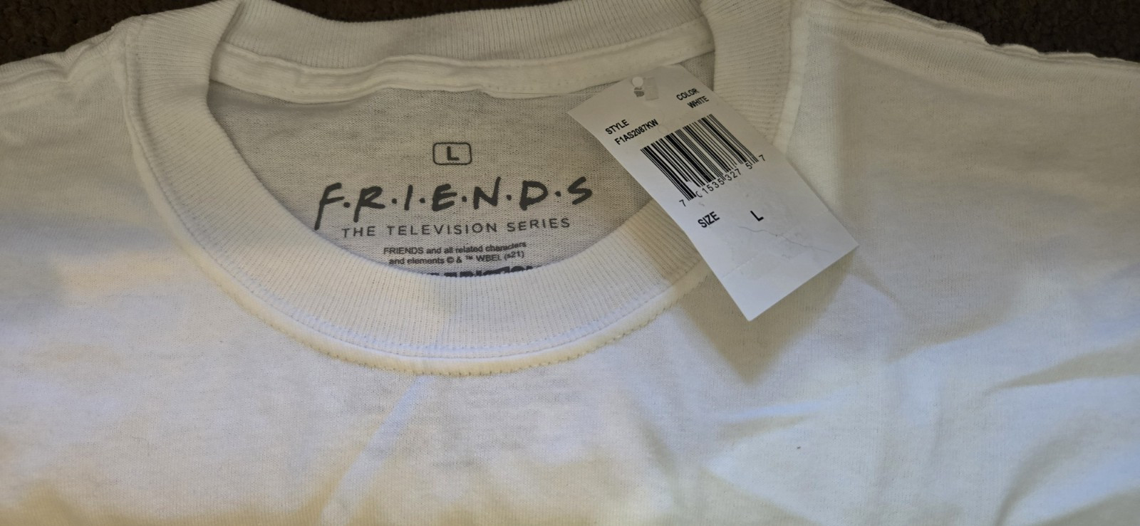 Ripple Junction Central Perk Friends Show White T-Shirt Unisex Large New