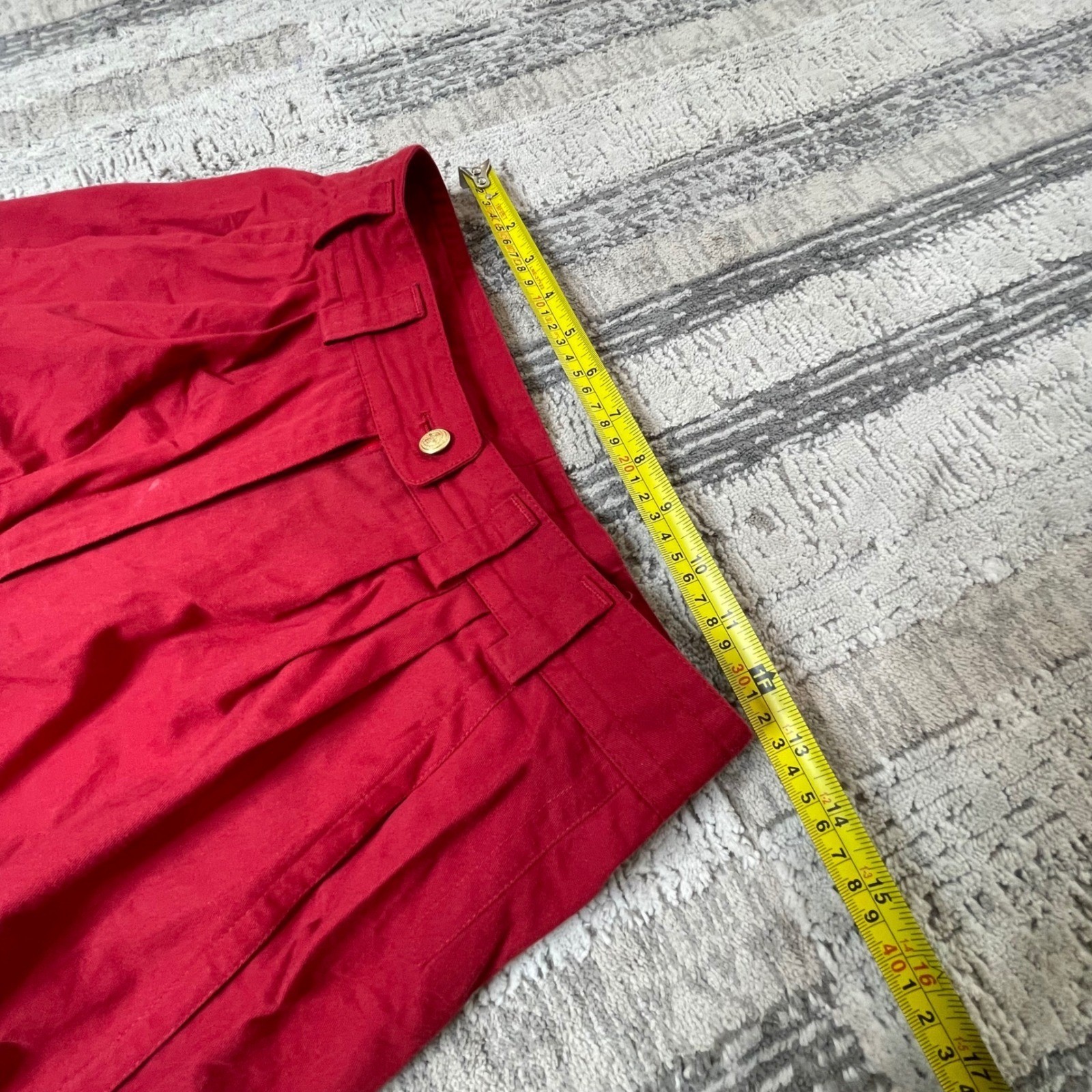Vintage 80s MONDI West Germany Red High Waisted Pleated Trousers Womens 38 25×25