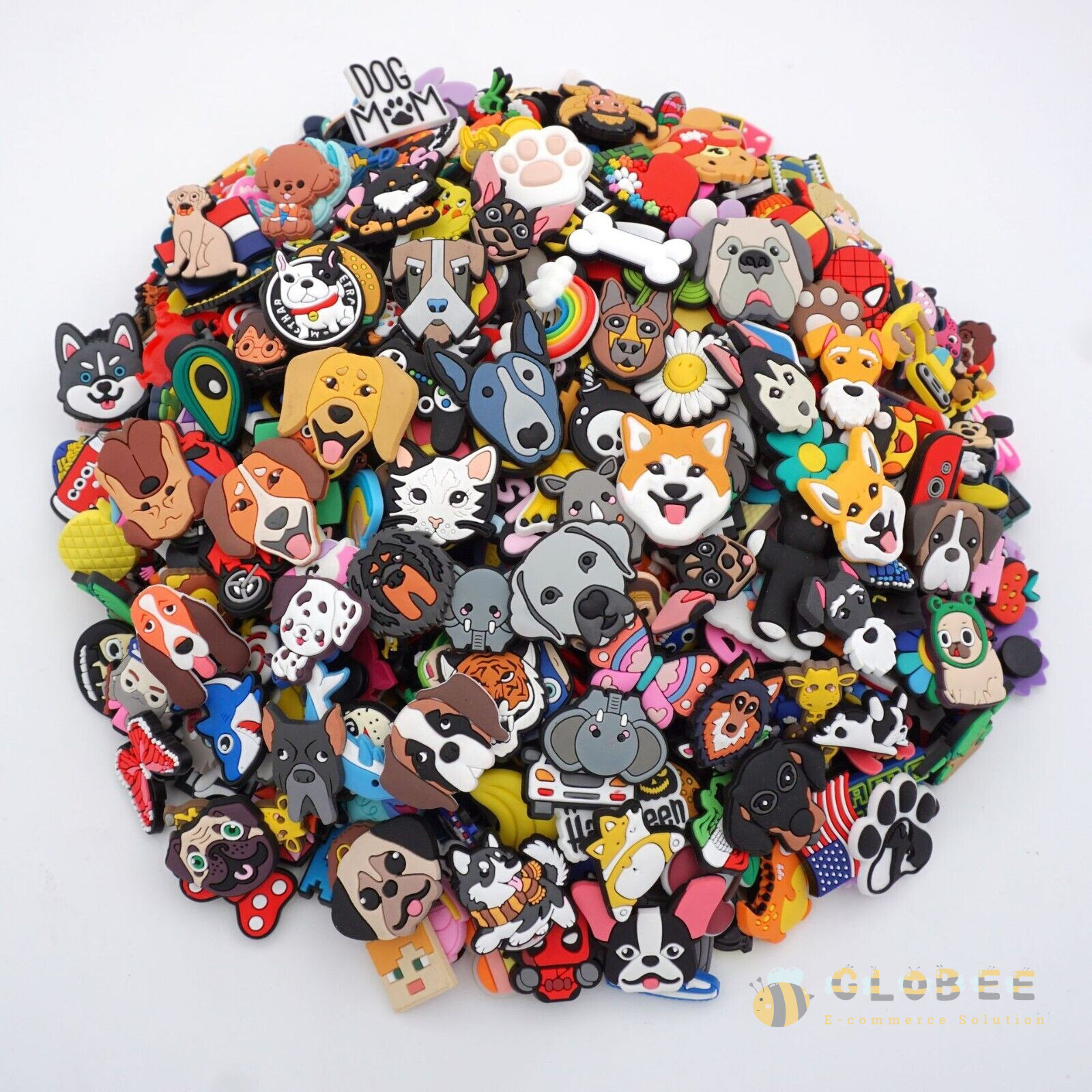 Lot of 100 PCS Random Different Clip Shoe Charms for Shoe Decoration Lovely Cool