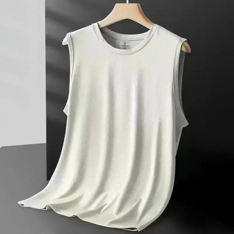 Men’s Ice Silk Mesh Vest Lightweight Sports Summer Wear Sleeveless T-shirt Tank