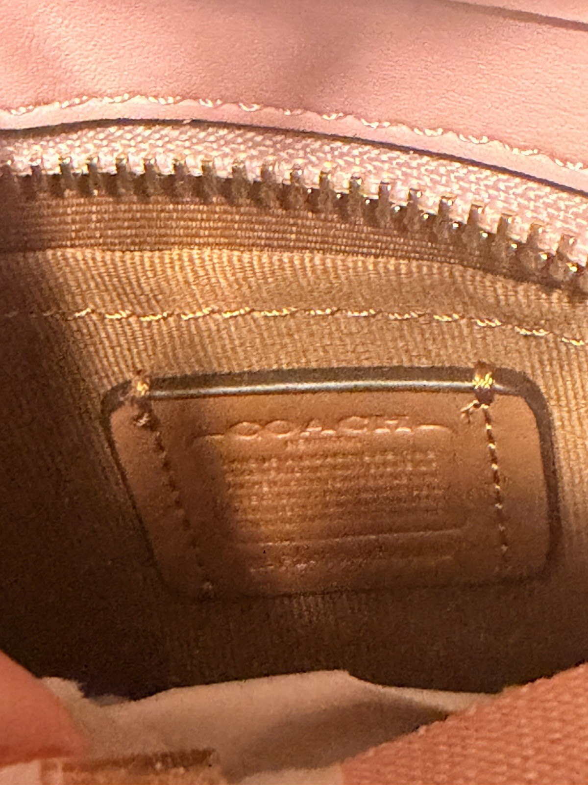 COACH City Mini Tote Bag Signature Canvas CW032 Powder Pink Outlet NEW